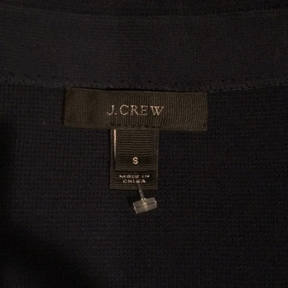 J. Crew Navy White Ruffle Boatneck sweater S M - Picture 4 of 8